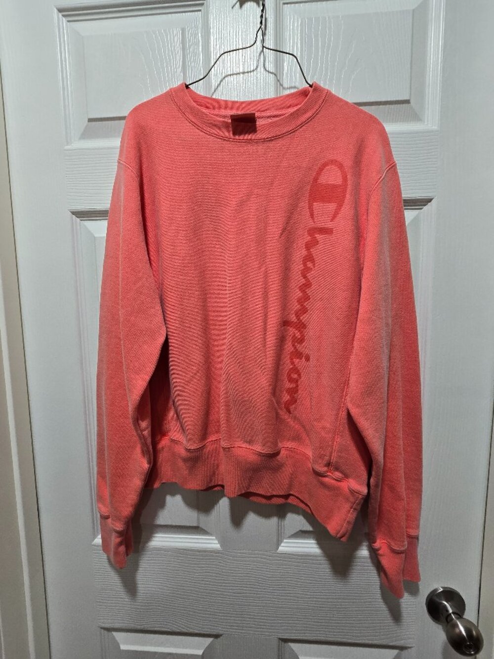 Champion Sweatshirt Oversized Roomy Small Logo Crewneck Pullover